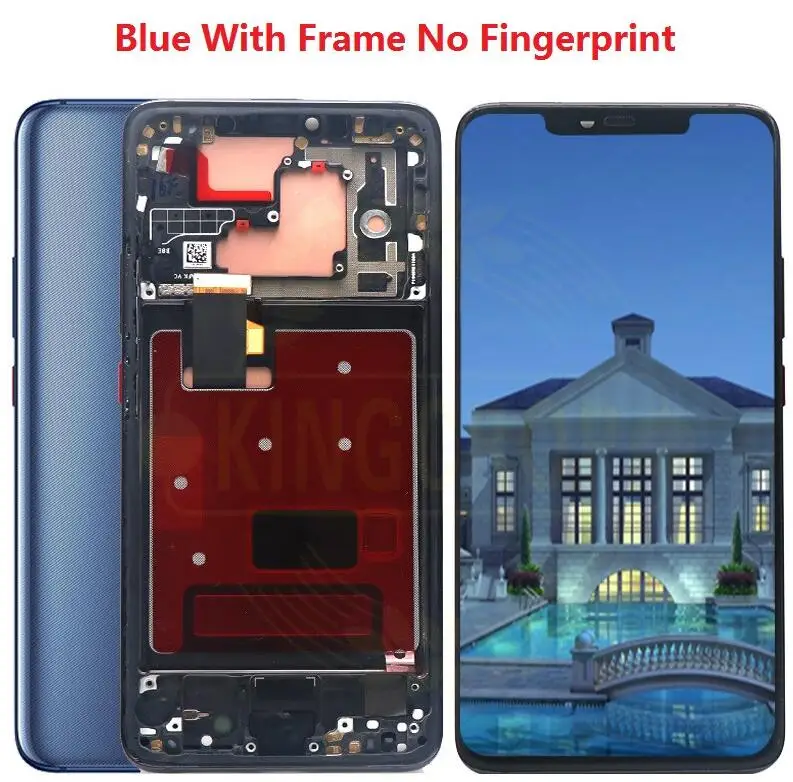 Blue framNo finge Huawei mate 20 Pro ЖК-дисплей с рамкой кодирующий преобразователь сенсорного экрана в сборе ремонт mate 20Pro huawei mate 20 lcd mate 20 Pro экран - Цвет: Blue framNo finge