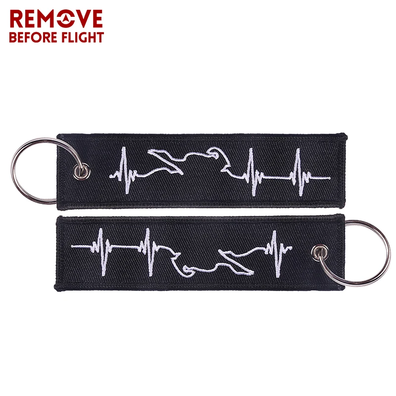 Брелок для ключей с вышивкой Remove Before Flight 2 шт.|Кольца ключей| |