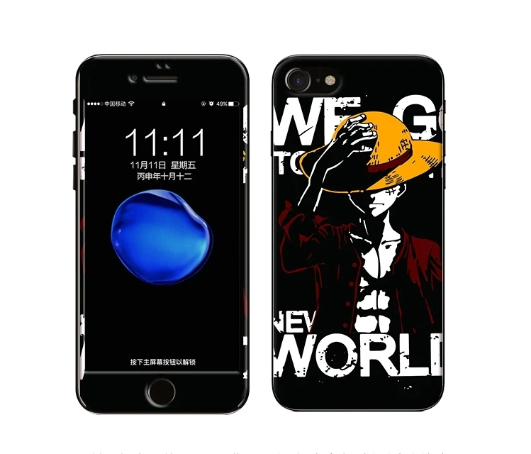 Защитный чехол для экрана для iPhone 8, 7, 6, 6S Plus, переднее закаленное стекло, мембрана и задняя часть из ТПУ, цветной рисунок, чехол