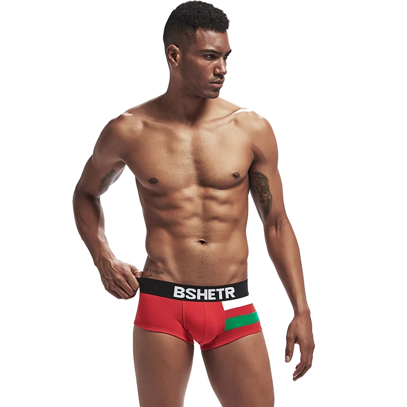 BSHETR Брендовые мужские боксеры мужское нижнее белье хлопковые шорты мягкие