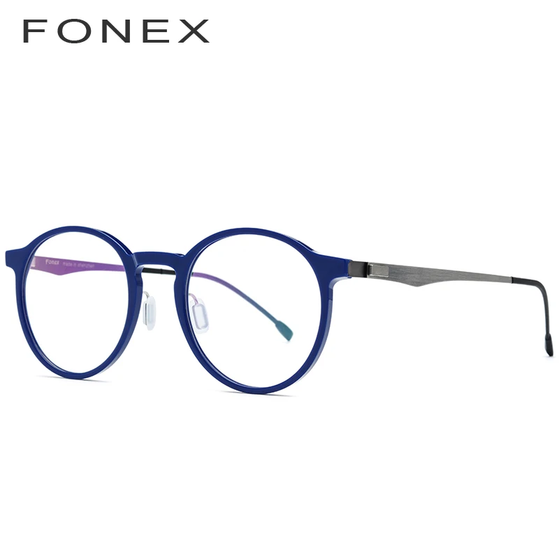 FONEX ацетатные оптические очки, женские ретро круглые очки, оправа, круглые очки для близорукости, очки для мужчин, очки без винтов по рецепту, 1619