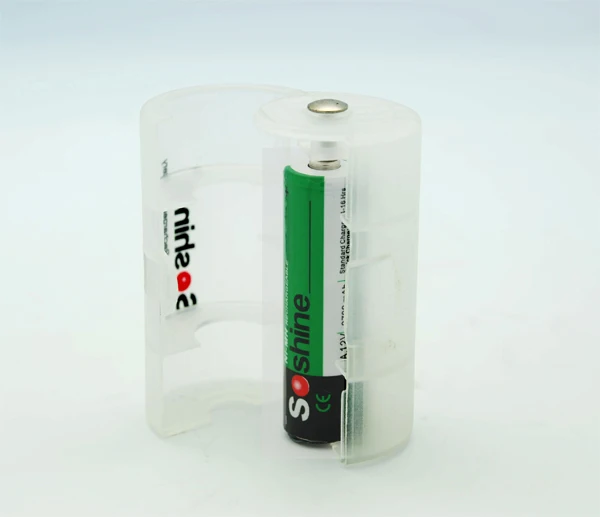 one AA 14500 batterie to D converter type on the 1st Battery * 1-D |