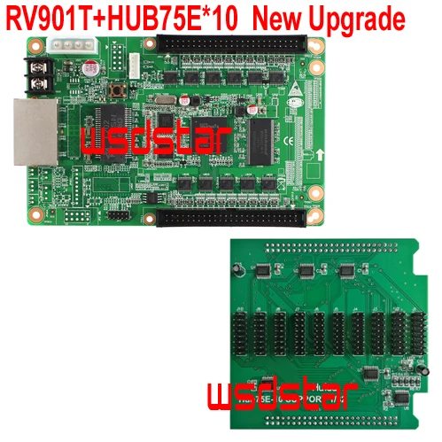 Светодиодная плата приема RV901T + HUB75E * 10 10xHUB75E 1/32 Scan светодиодный дисплей