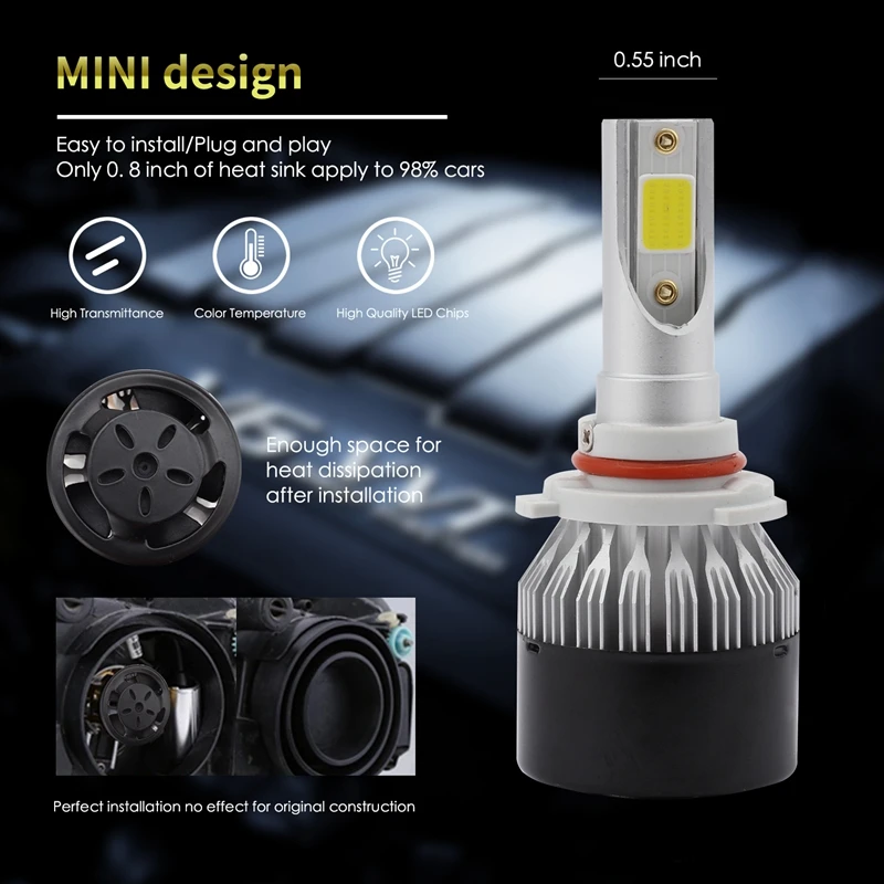 Dob 9006 Hb4 Led Headlight Lamp Light Bulbs Conversion Kit 1500W 225000Lm Hid 6500K | Автомобили и мотоциклы
