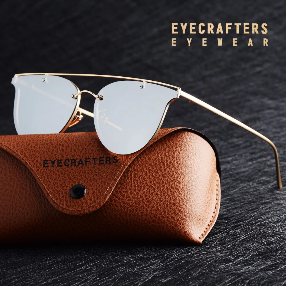 Eyecrafters оригинальный бренд поляризованные солнцезащитные очки модные кошачий