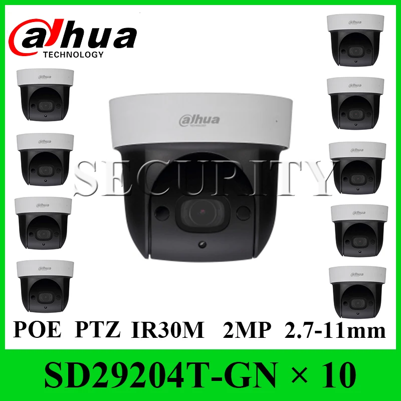 10 шт./лот Dahua SD29204T GN Оригинальная версия 2MP ptz poe камера 4X оптический зум Встроенный