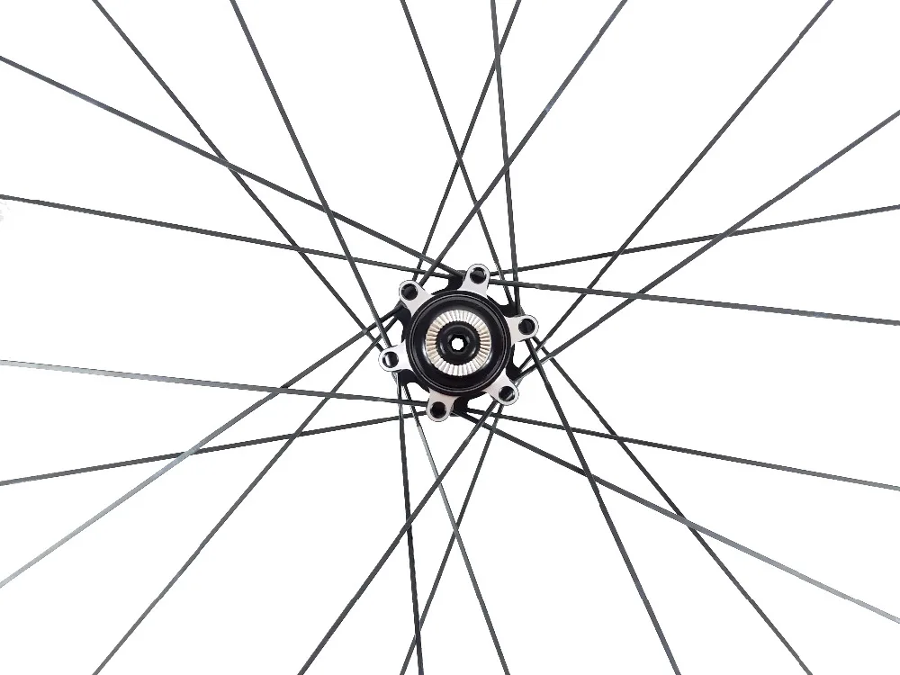 700c 50mm clincher road disc bike carbon dimple surface rear wheel U shape Powerway M32 straight pull hub X-TRA 1420 aero spokes | Спорт и