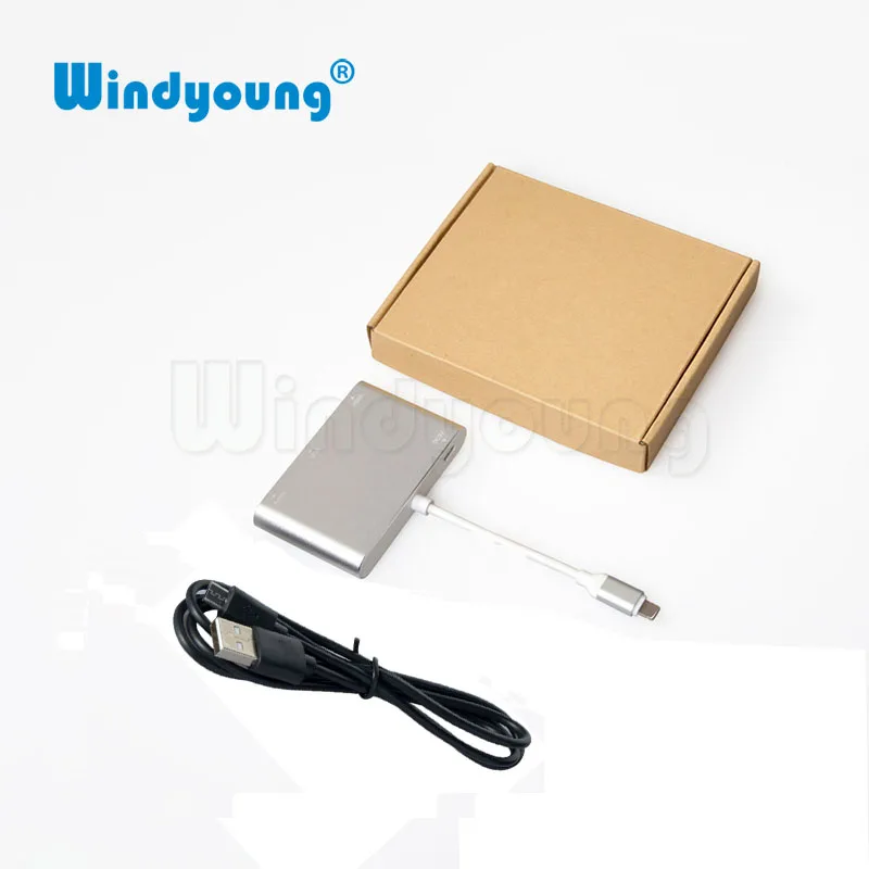 Новейший серебристый алюминиевый сплав для lightning hdmi vga jack аудио конвертер адаптер