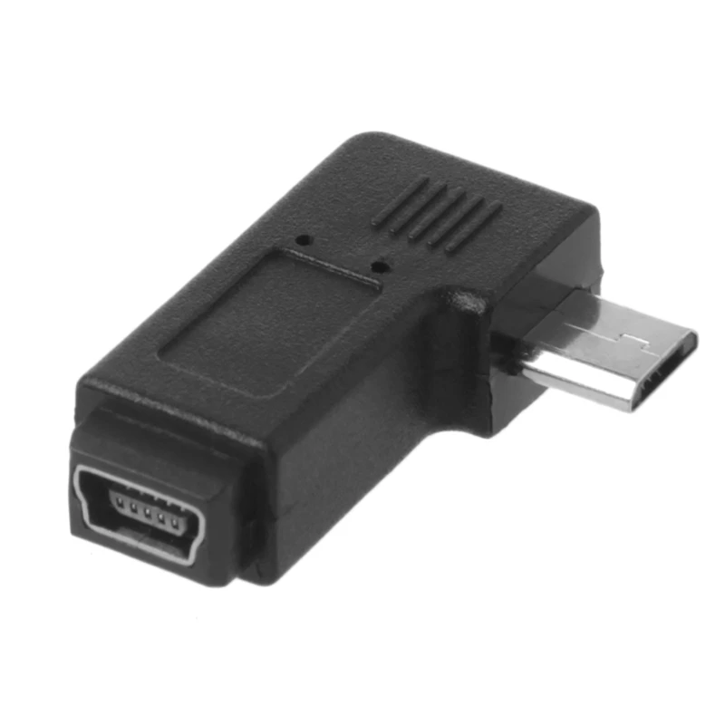 90 градусов левый и правый угловой мини USB 5pin гнездовой к Micro Мужской адаптер
