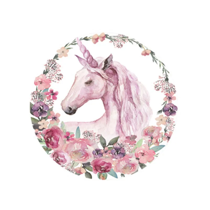 Скандинавском стиле цветок Венок Единорог наклейки на стену гостиная плитка