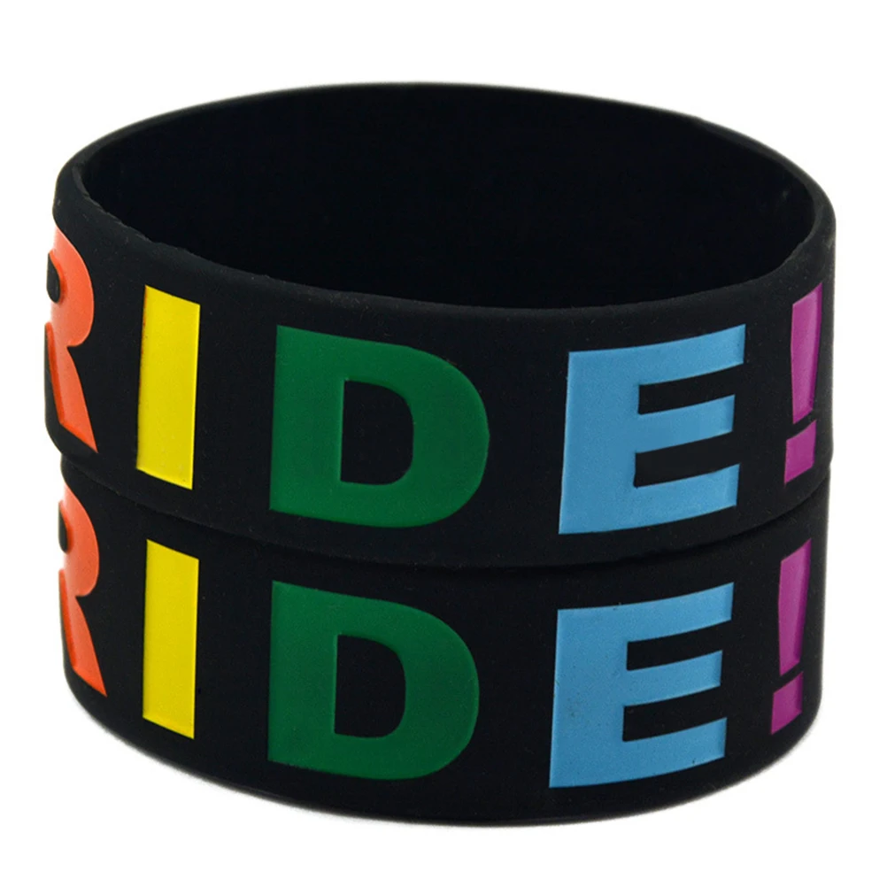 Силиконовый браслет Pride модный Радужный для мужчин и женщин ЛГБТ флаг лесбиянок