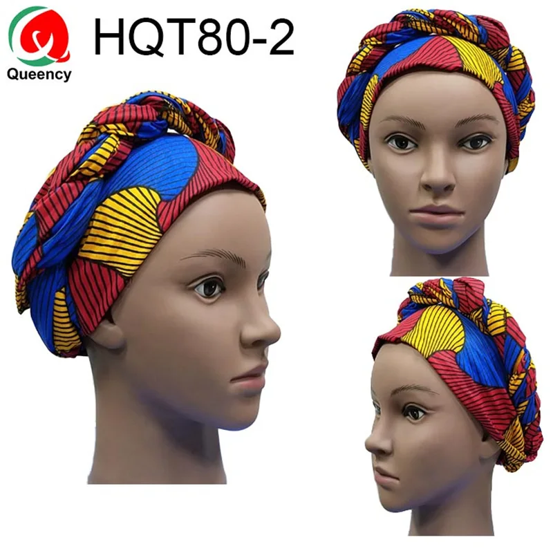 HQT80 Анкара головной убор женский Африканский Традиционный платок тюрбан мягкий