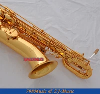 support professional gold baritone saxophone sax high f wleather case abalone buttons