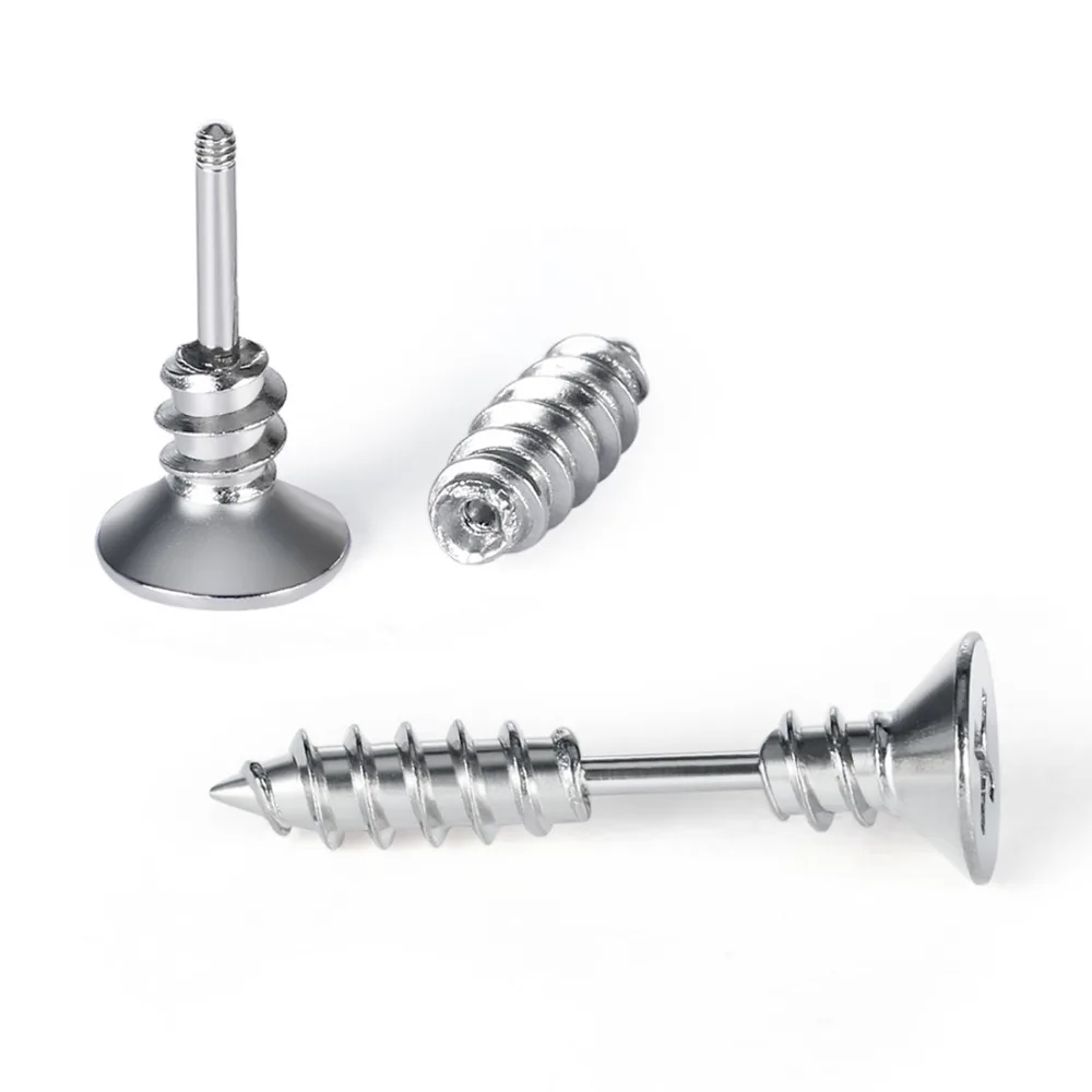 2 шт./лот винт серьги гвоздики задержка программы из нержавеющей стали винтовой