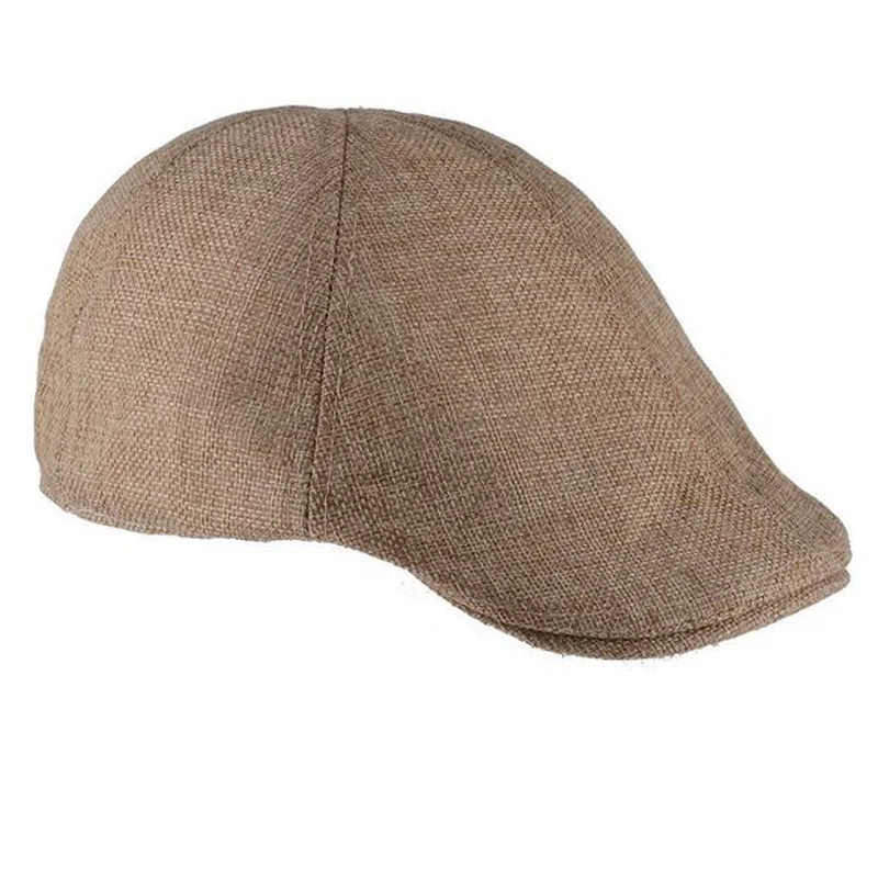 Мужская и женская модная кепка льняная однотонная Кепка Gorras Planas Boina на плоской