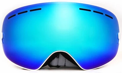White Blue Профессиональные лыжные очки двойные противотуманные UV-CUT сферические лыжные очки для спорта на открытом воздухе снежные очки лыжные очки для мужчин и женщин - Цвет: White Blue