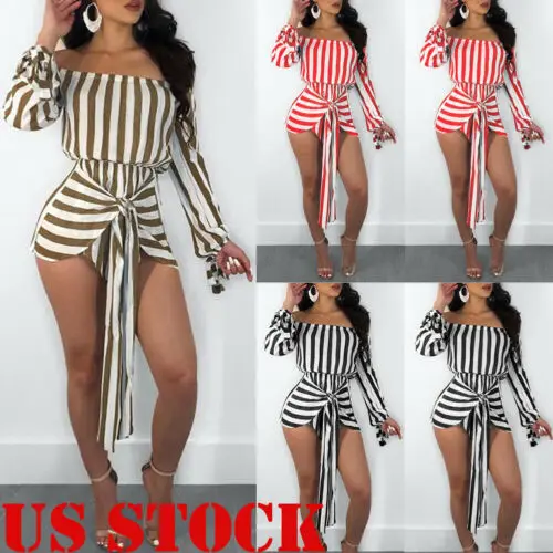 Женский Летний комбинезон с открытыми плечами леопардовым принтом и