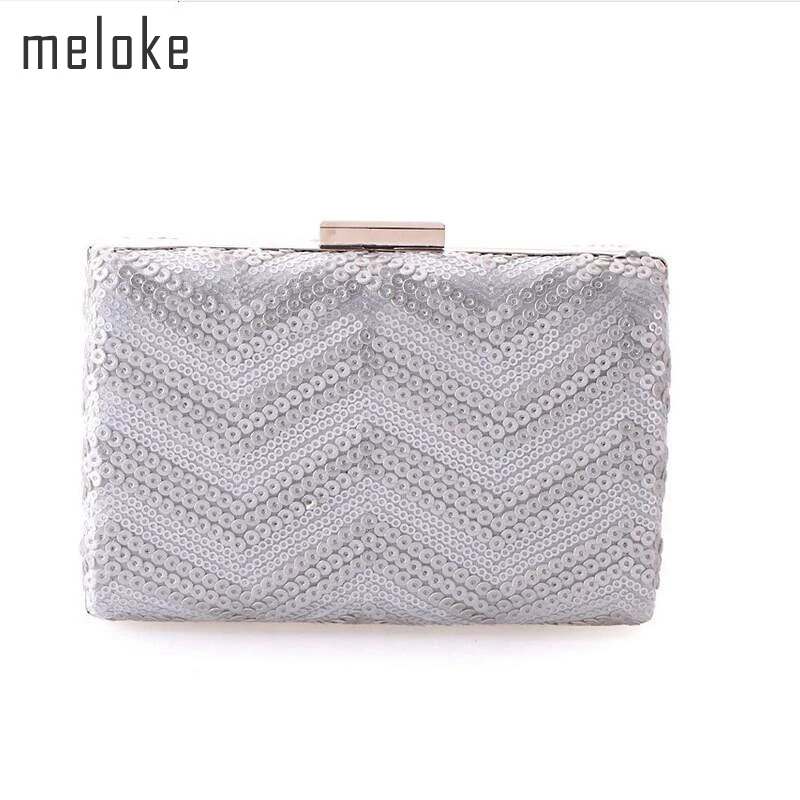 

2022 High Quality Women Handmade Sequined Evening Bags Luxury Gold Silver Party Bags With Chain Wedding Bags Drop Shipping MN299
