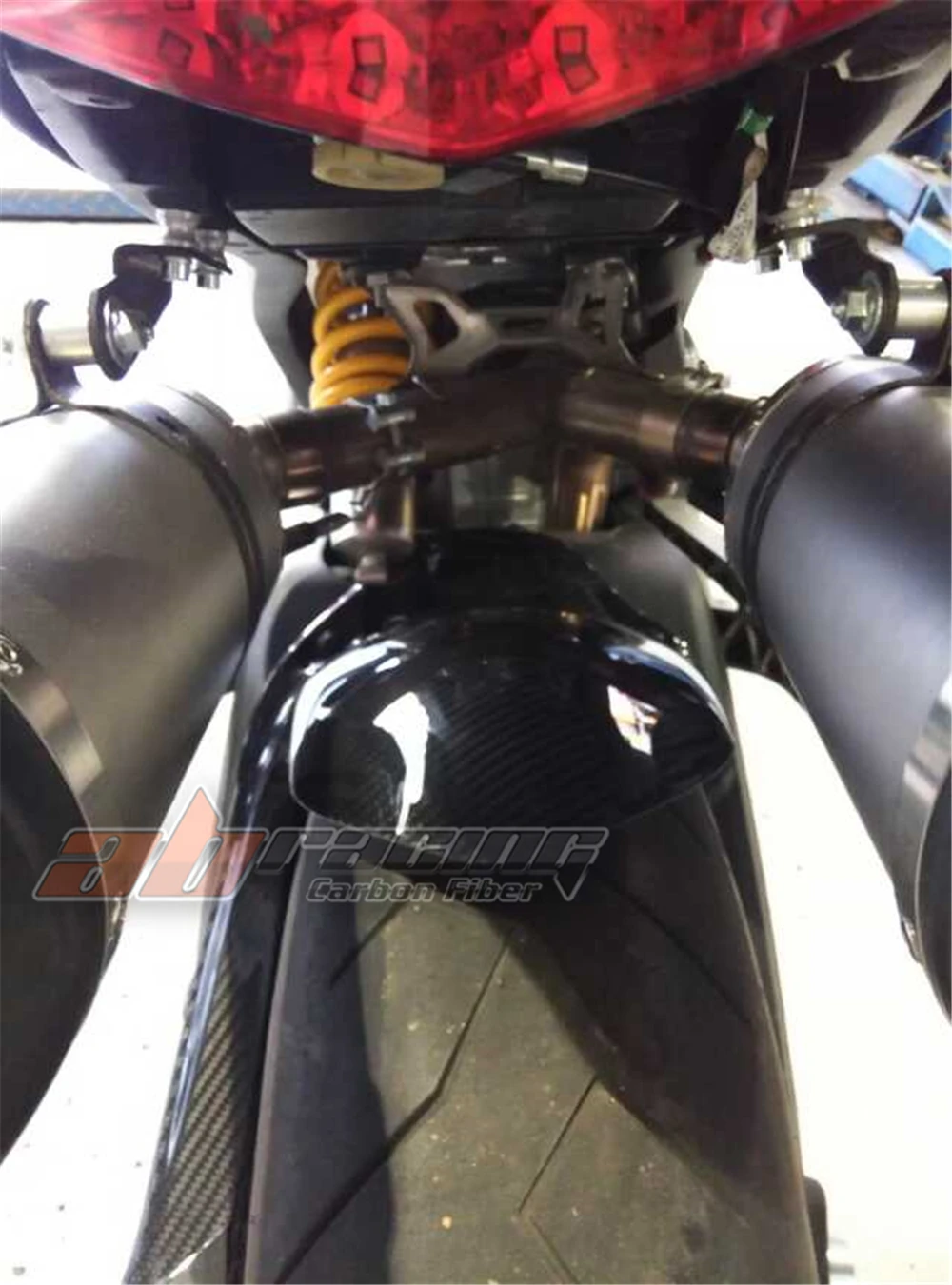 

Rear Hugger Fender For Ducati Monster 696 795 Full Carbon Fiber 100% Twill