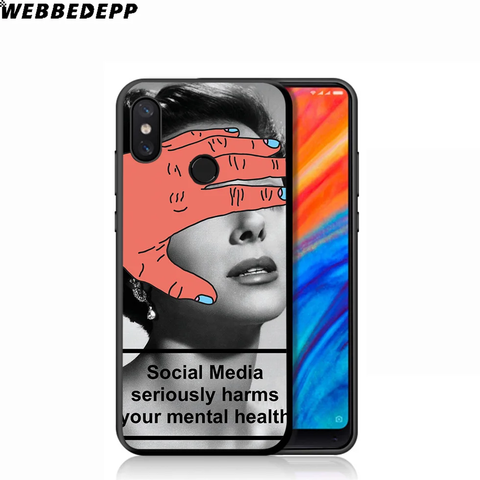 WEBBEDEPP социальные сети серьезно вредит мягкий чехол для Xiaomi Mi 9T 9 8 SE 6 A1 A2 A3 Lite MiA1 MiA2