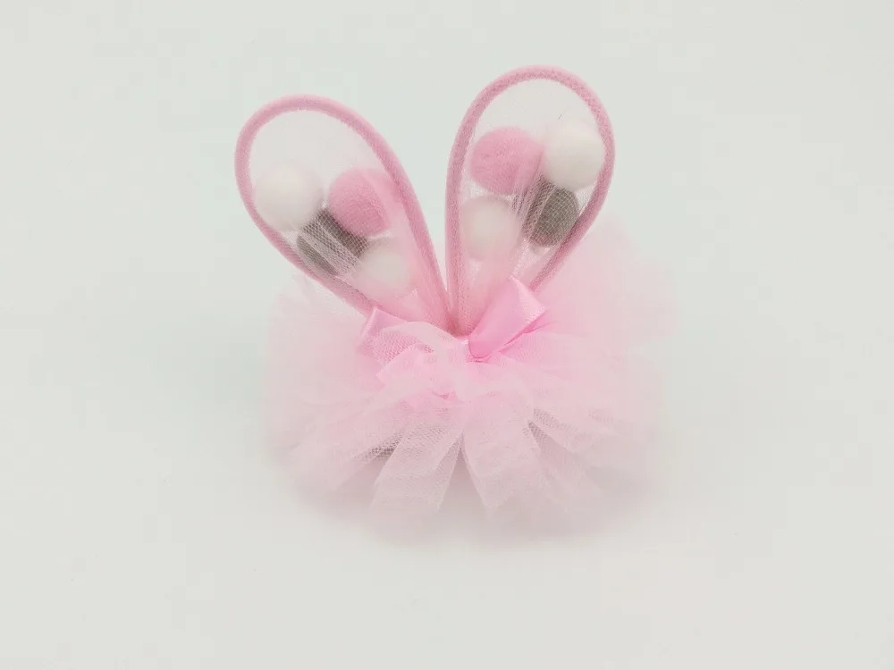 

Boutique 12pcs Fashion Cute Pom Pom Rabbit Ears Hairpins Solid Kawaii Lace Flower Bow Animal Ears Hair Clips Princess Headwear