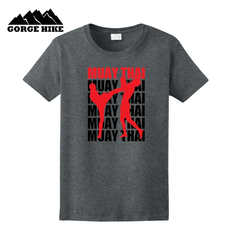 Vintage Personalized Print The brutal and efficient martial art Muay Thai tshirt Men Homme Bangkok Boxing MMA T Shirt Gym Tees | Мужская