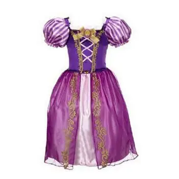 purple 3 Новое платье Золушки на бретельках, костюм красавицы и чудовища, Маскарадные костюмы на Хэллоуин, карнавальные Бальные платья для девочек на день рождения - Цвет: purple 3