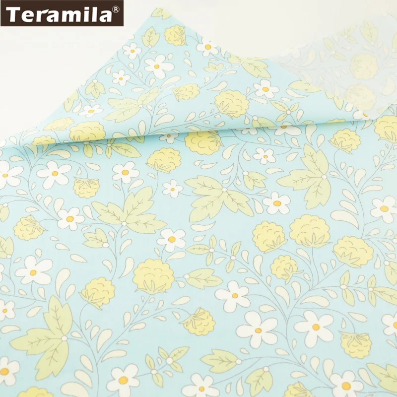 Ткань Teramila 100% хлопок зеленый саржевый материал простыня сделай сам для