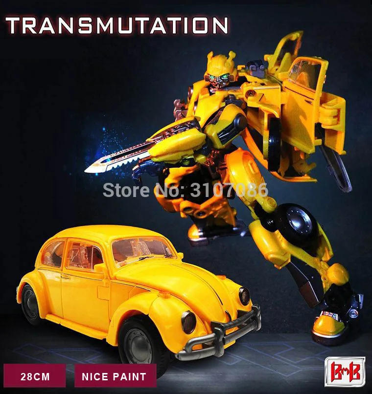 No Retail Box Черная Мамба трансформация BMB H6001-5 SS BEE 28 см негабаритных фильм фигурка из сплава Робот Игрушки - Цвет: No Retail Box