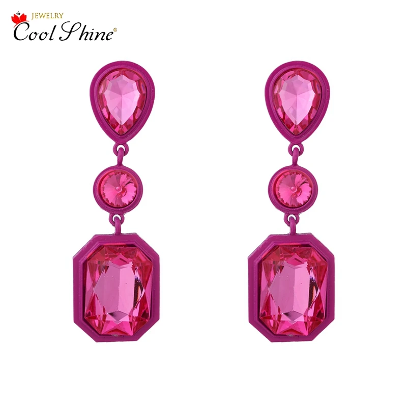 Coolshine женские акриловые Bijoux Серьги массивные классические капли воды Висячие