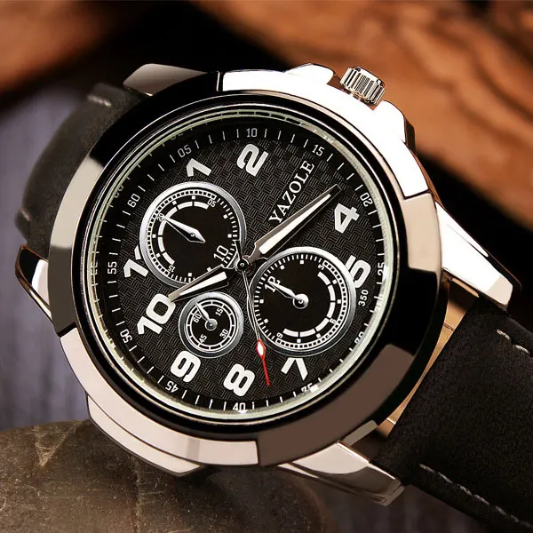 

2022 Men Watches Top Brand Luxury YAZOLE Men's Quartz Watch Luminous Casual Sport Military Watches Men Leather relogio masculino