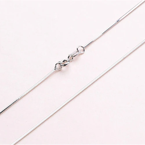 Snake Chain 925 пробы Серебряное длинное ожерелье со змеиной звездой, Женская цепочка, модное ювелирное ожерелье с крестом, женское колье - Окраска металла: Snake Chain