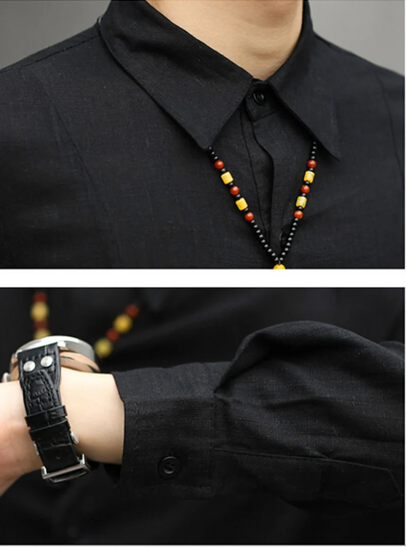 Мужская одежда знаменитостей авангардного дизайна хлопковая рубашка с длинным