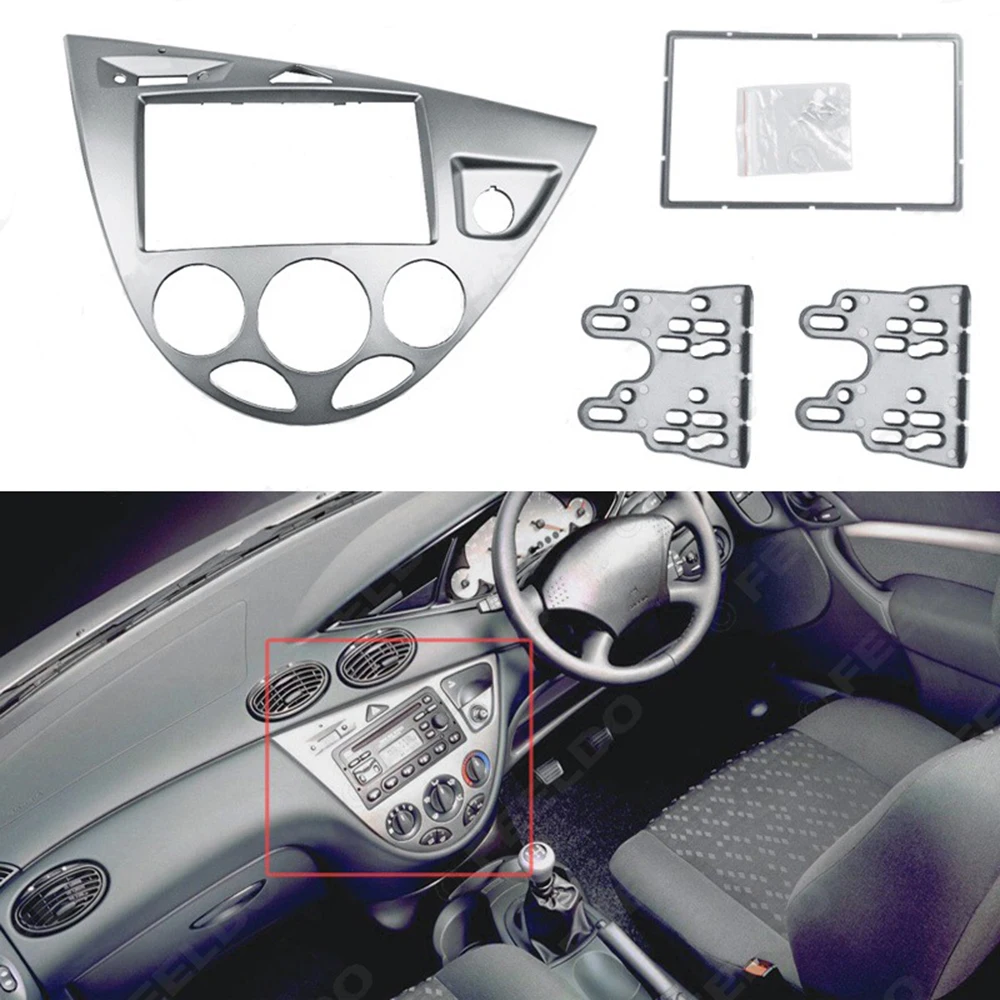 Рамка для автомагнитолы Ford Focus Fiesta 1995 ~ 2004 рамка DVD стерео панель крепление на
