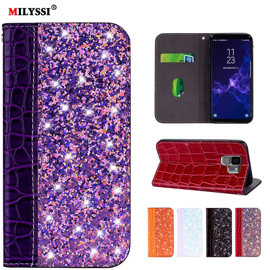 Чехол книжка из искусственной кожи для Samsung Galaxy S9 S8 J3 J4 J5 J6 J7 J8 Prime 2017 2018 Plus Note 9 XCOVER4