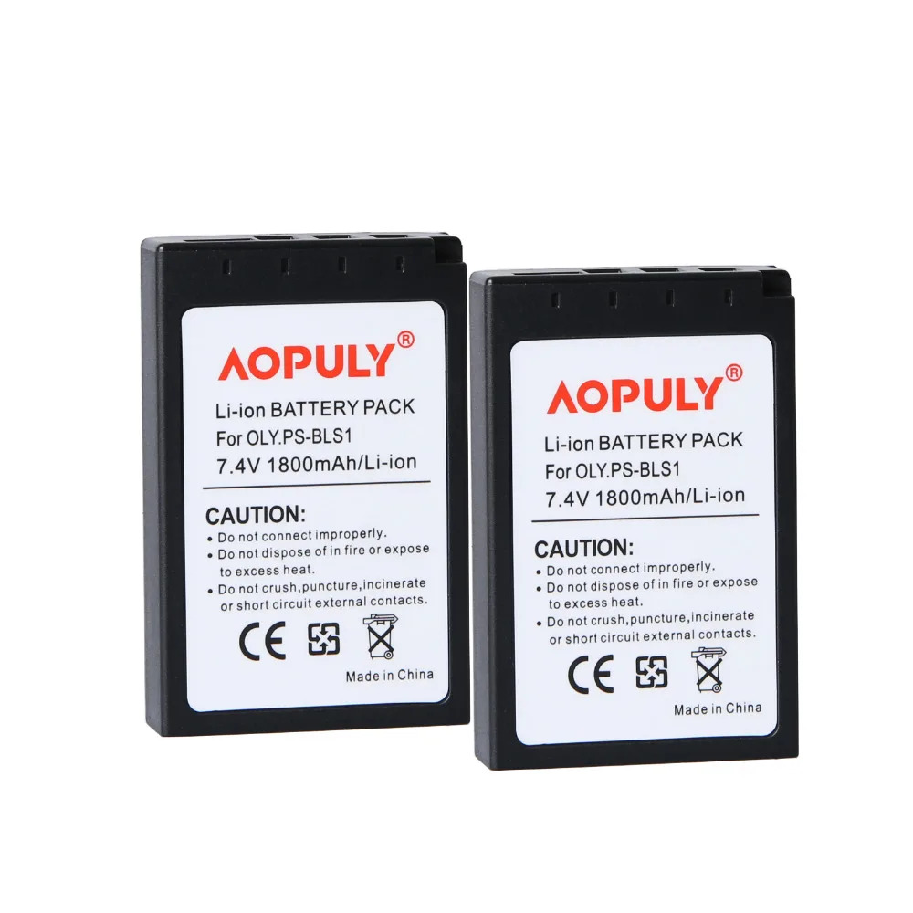 

AOPULY 2 pcs 1800mAh PS-BLS1 BLS-1 BLS1 Battery for Olympus E-400 E-410 E-420 E-450 E-600 E-620 PEN E-P1 E-P2 E-P3 E-PL1 E-PL3