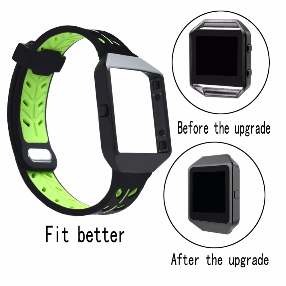 Bemorcabo Мягкие силиконовые часы ремешок Браслет для Fitbit Blaze Смарт фитнес часы Спорт листья стиль без рамки