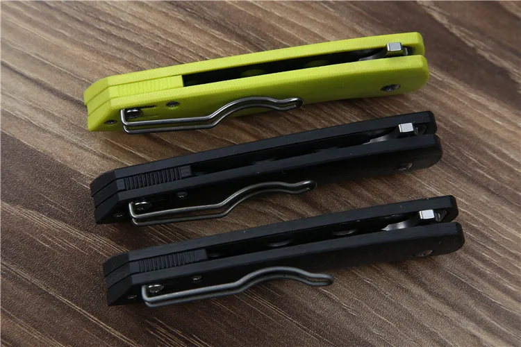RIUU Brand C195 Carbon fiber Handle D2 blade ball Bearing folding camping hunt outdoor survival pocket EDC tool kitchen knife |