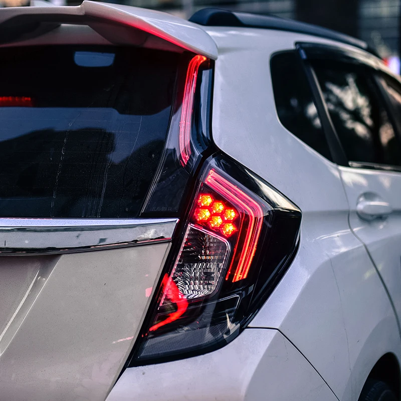 Задние фонари автомобиля для Honda Fit Jazz- RS Стиль светодиодный бар DRL GK 5 задний фонарь светодиодный парк желтый обратный конец света GK5