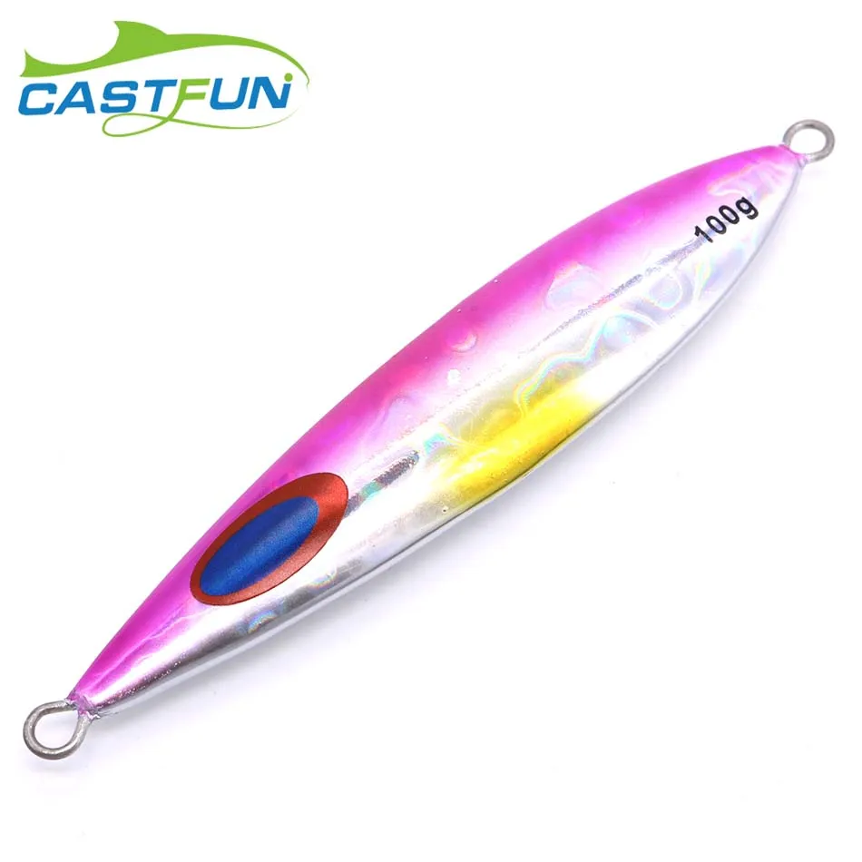 Casstfun металлический джиг 1PC 80g 100g 150g 200g рыболовная приманка Неон светящиеся