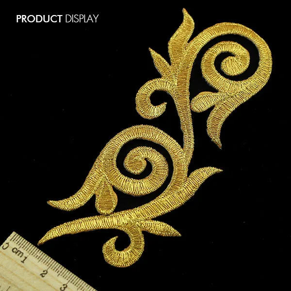 5pc Gold Applique Iron On Patch Embellishment Embroidered Garment Decoration Parches bordados Sewing Supplies TH12 | Дом и сад