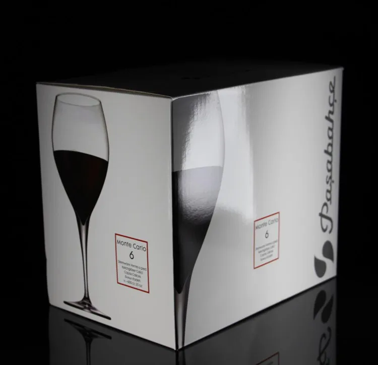 

6 pieces pack Creative goblet Bordeaux wine glass transparent glass wholesale