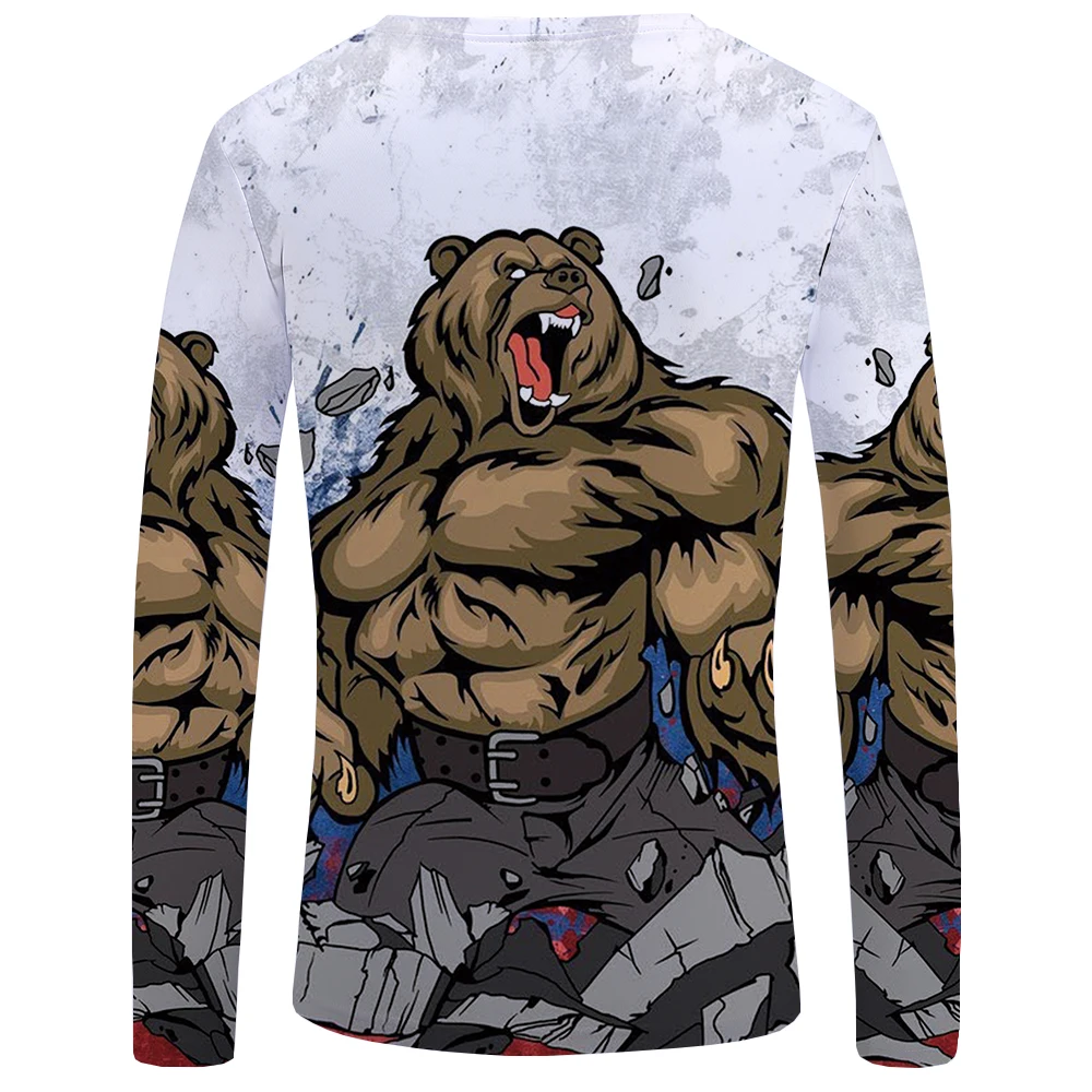Футболка с длинным рукавом KYKU брендовая футболка 3d принтом|3d t-shirt|brand t-shirtt-shirt brand |