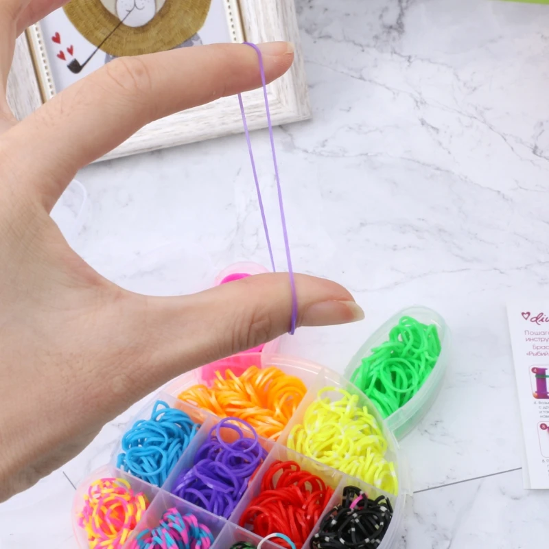 Плетеные резинки ткацкий станок пополнения DIY плетение браслет смешанные цвета