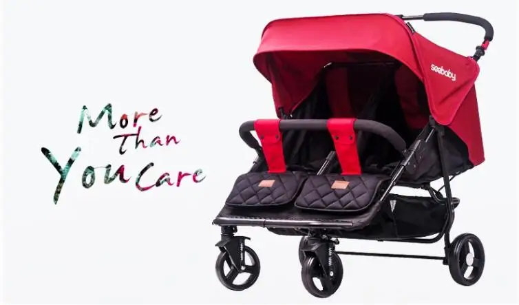 Детская двойная коляска seebaby parm cart многофункциональная складная Коляска
