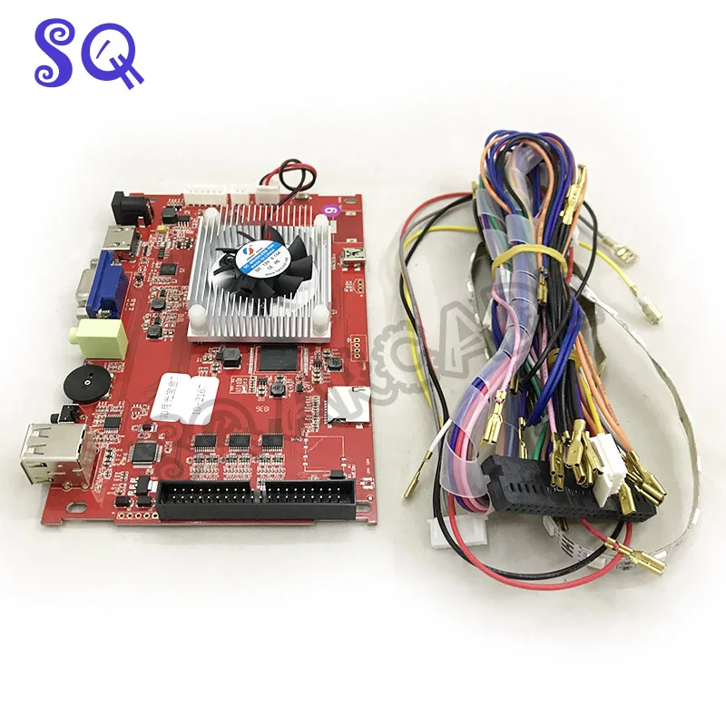 main board n cable Новейшая игровая консоль RYU для аркадной игры, 3D игры для домашнего использования, могут использоваться дополнительные игры 2263 в 1(10 из 3D игры) pandora box game josytick - Цвет: main board n cable