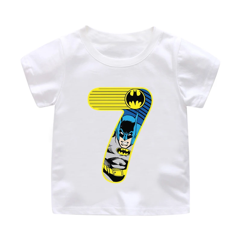 ZSIIBO Kids T-shirt Boys Costume Children Clothes Batman Cartoon Print Summer Short sleeve tees Girls birthday CX6L141 | Детская одежда