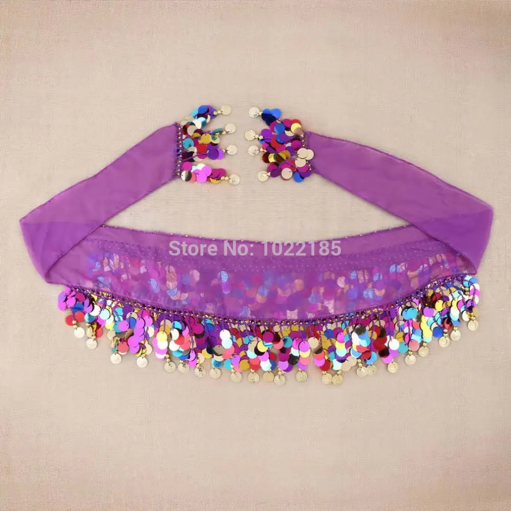 New Popular Hot Selling Dancing Coin Chain Sequin Belly Dance Hip Skirt Scarf Wrap Belt Waistband | Тематическая одежда и