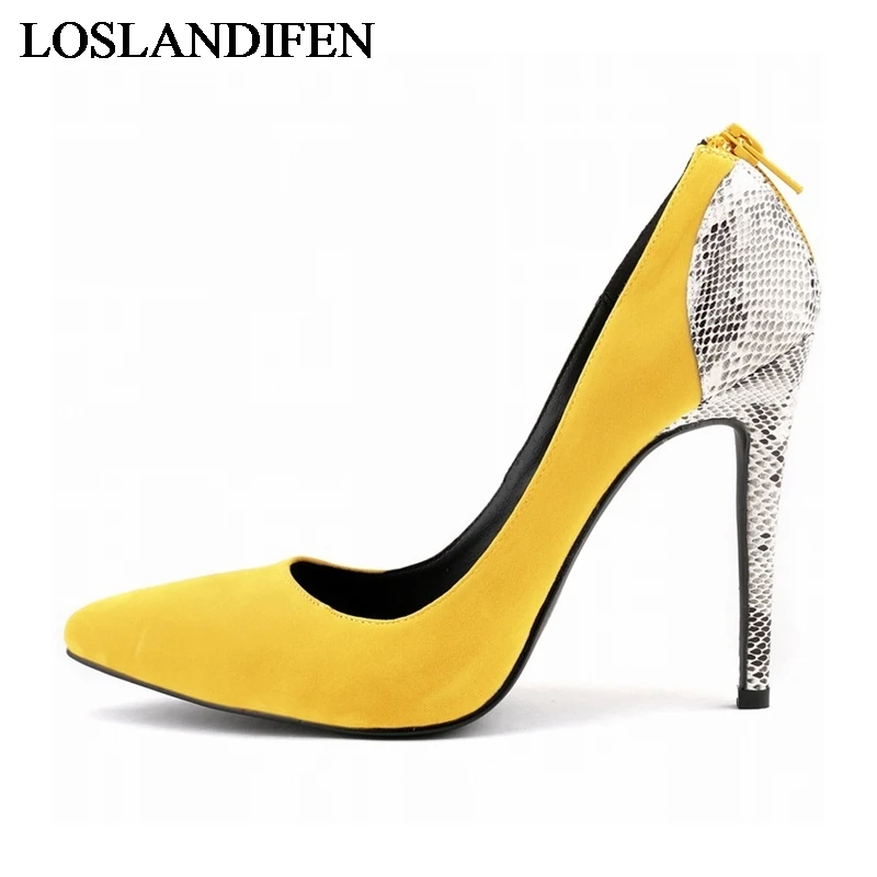 

Large Size 35-42 2020 New Fashion Sexy Pointed Toe Sweet Mixed Colorf Thin High Heels Hot Sale Shoes Women's Pumps NLK-C0172