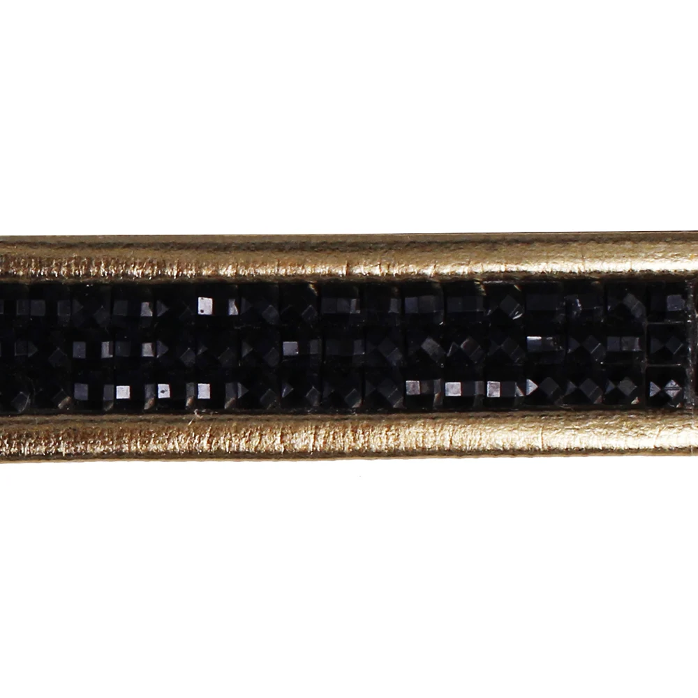 Утюжок для рукоделия черного и золотого цвета 5 ярдов декоративная лента